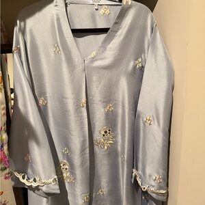 Sanita Light Blue Embroidered Dress